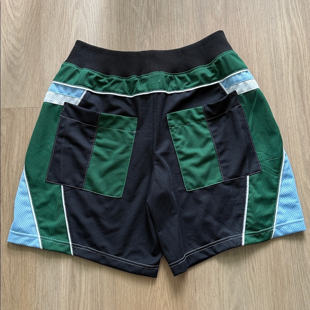 BDG Black and Green Athletic Shorts - Picture 2 of 3
